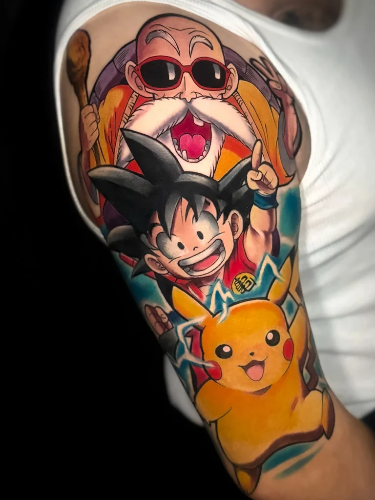 Tatuaż dragon ball pokemon warszawa